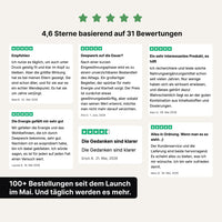 Viraxe Deepwork Kundenbewertungen — 4,6 Sterne aus 31 Bewertungen, gelobt für Energie, Klarheit und Qualität